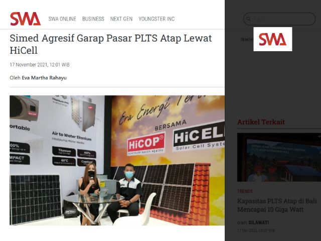 SWA - Simed Agresif Garap Pasar PLTS Atap Lewat HiCell